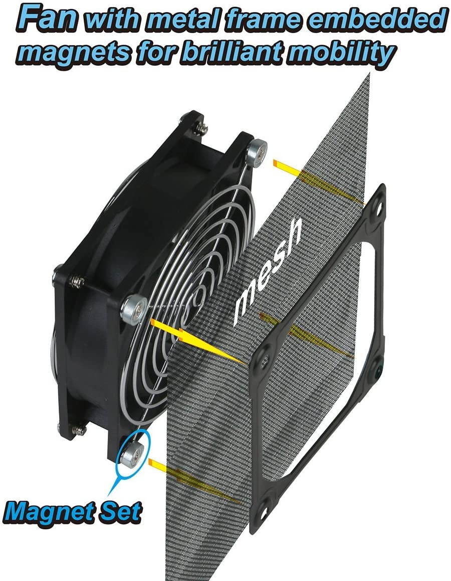 Titan- USB Mobile Portable Fan with Embedded Magnet (90mm)