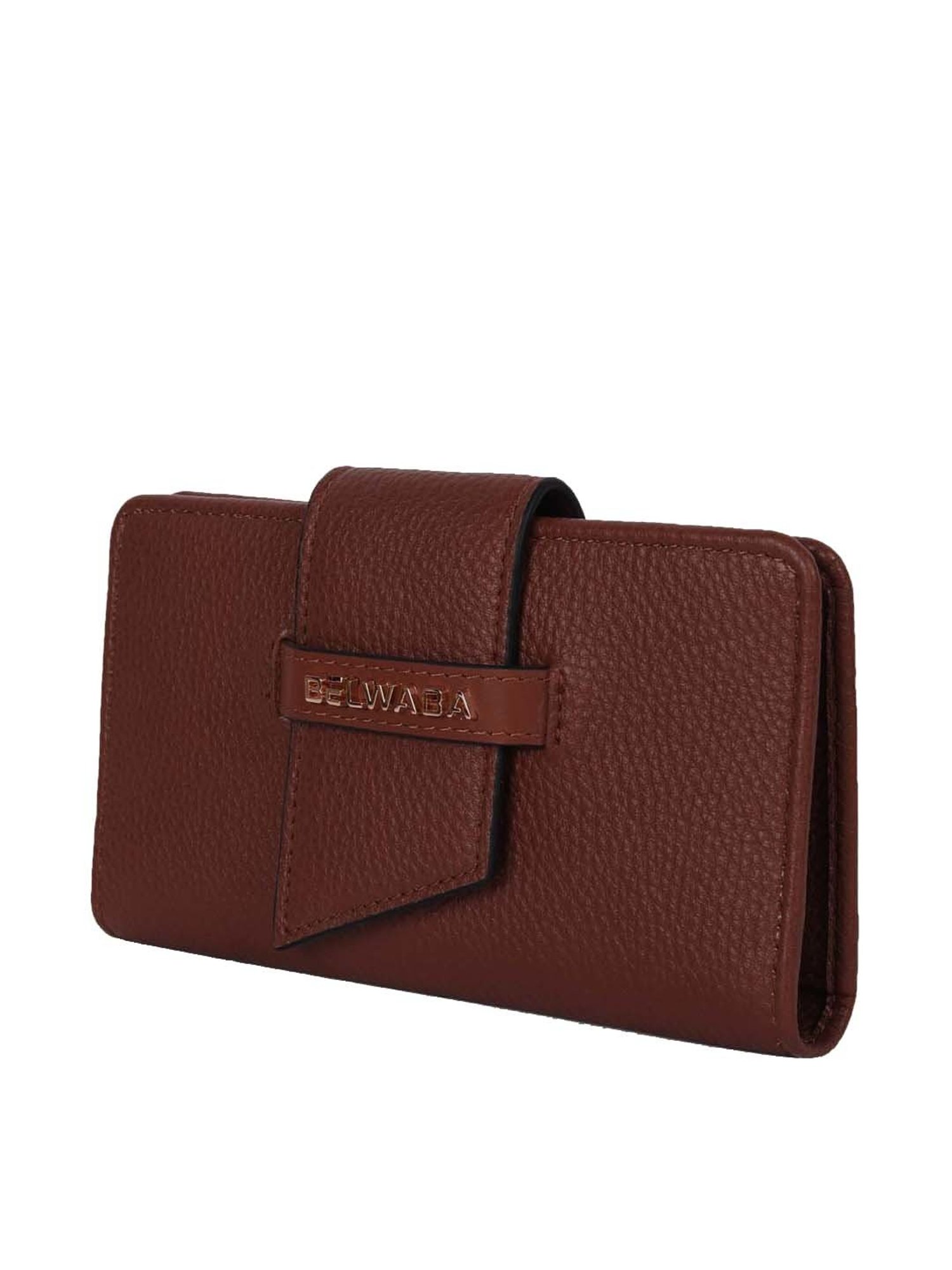 BELWABA Maroon Solid Bi-Fold Wallet for Women