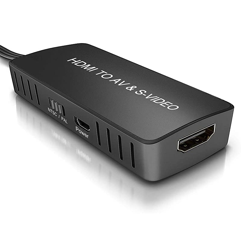 to SVideo Converter to RCA Adapter R/L Audio Video Converter Adapter Support 1080P Compatible PS3/PS4, Xbox, Fire Stick, Roku, Blu-Ray Player, VHS, VCR, DVD, STB, Camera etc.