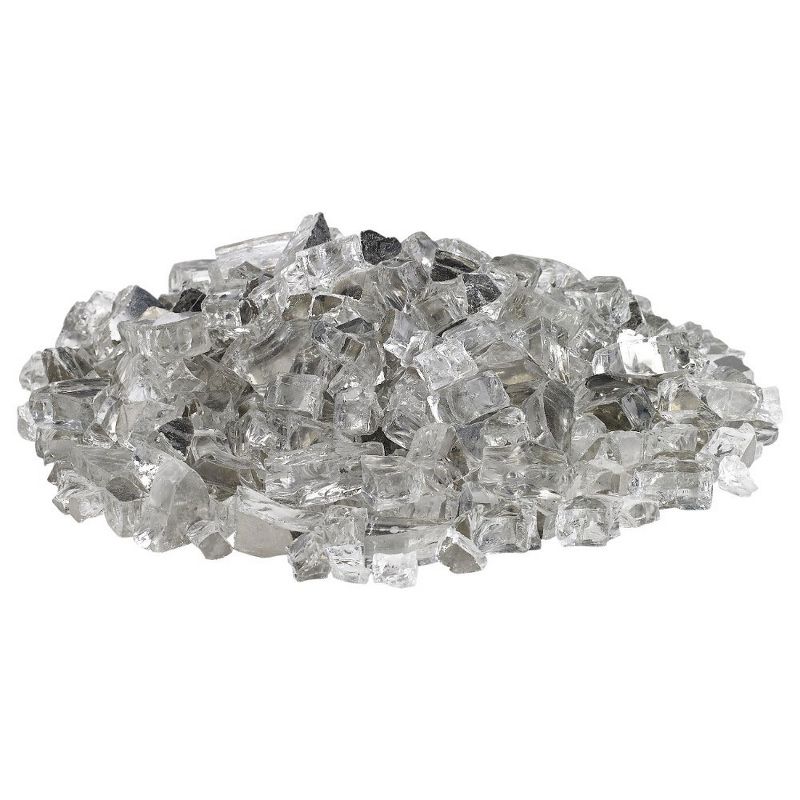 American Fireglass 10 LB Bag 1/2 Inch Reflective Fireplace & Pit Glass, Starfire