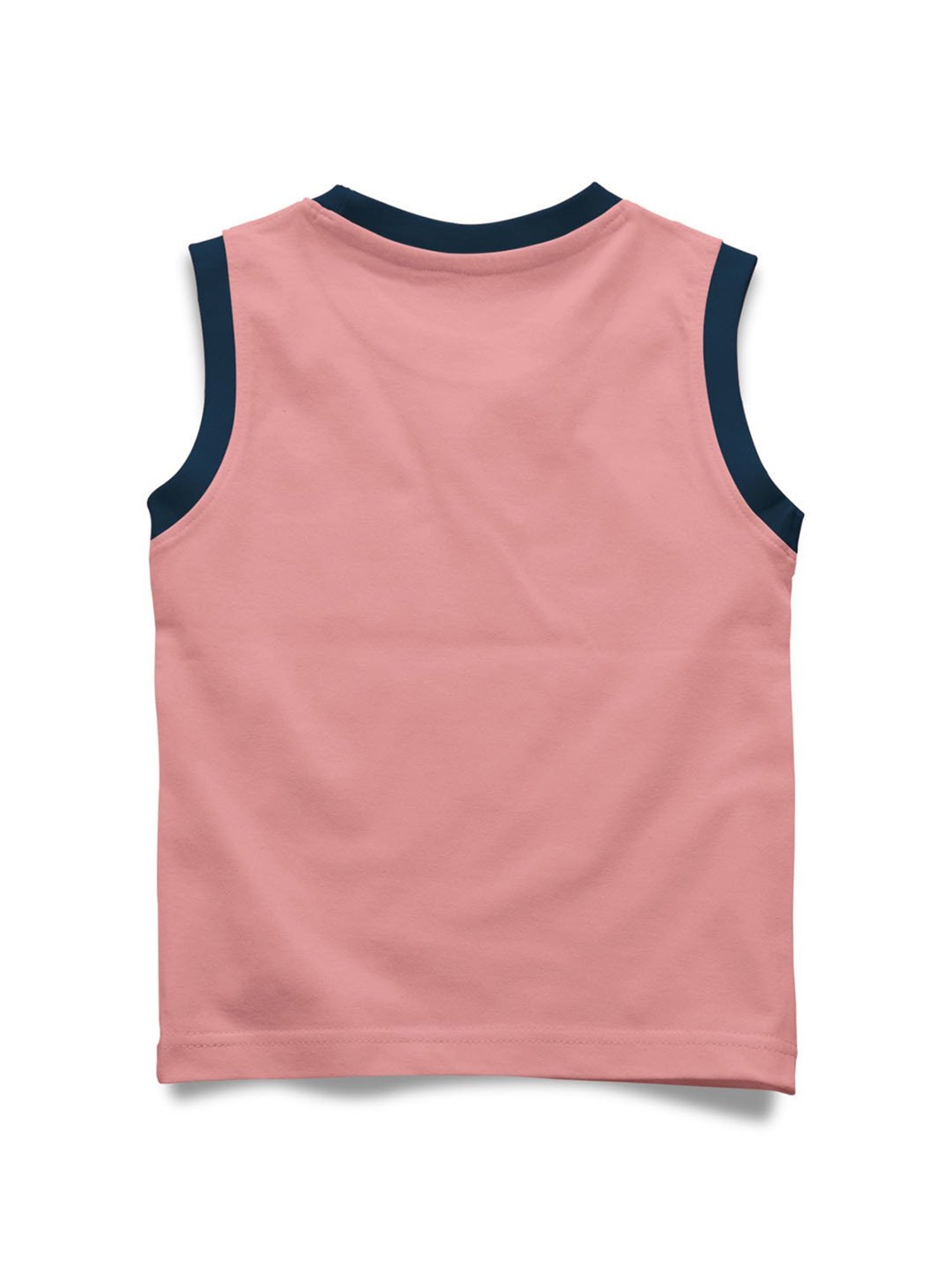 HELLCAT Kids Pink & Grey Melange Printed T-Shirt with Shorts