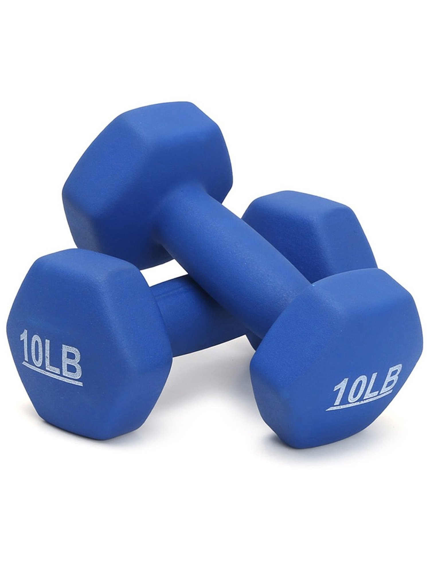 Kakss Neoprene Workout Fixed Weight Dumbbell Set Of 2pc (Blue) Size - 10LB