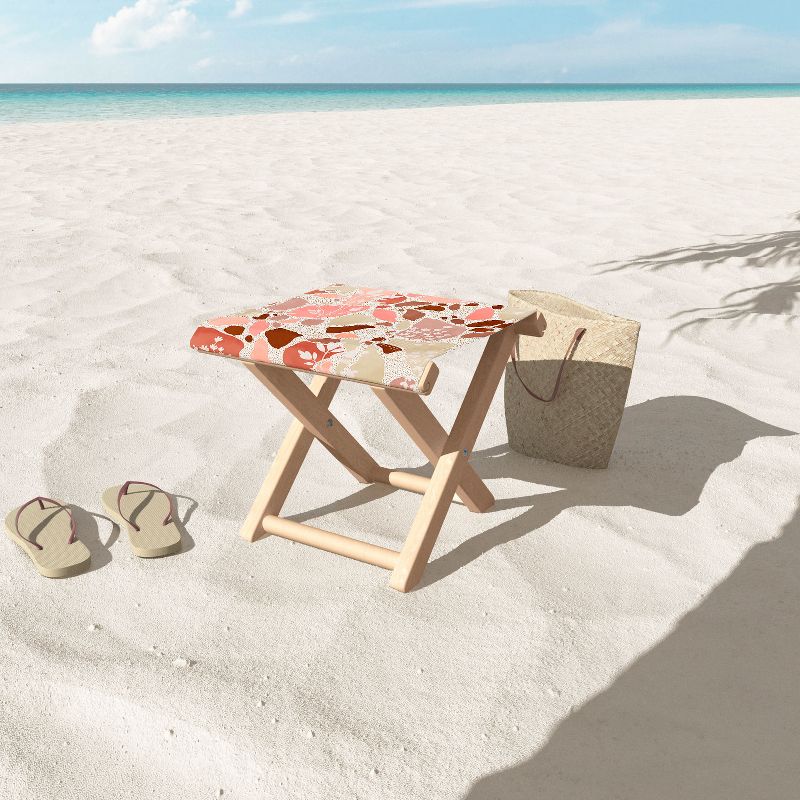 Avila Marble Garden Stool - Dark Gray Marble - Safavieh