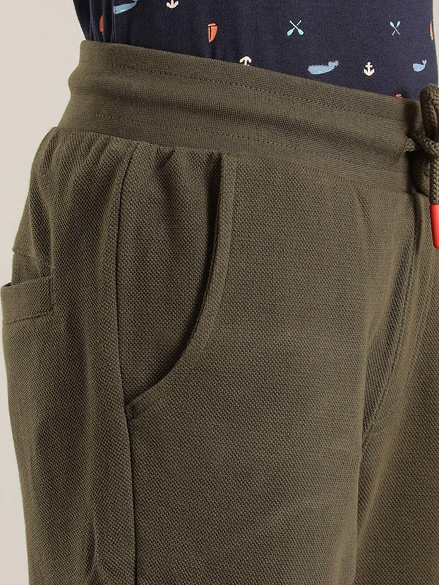 Indian Terrain Kids Green Cotton Regular Fit Joggers