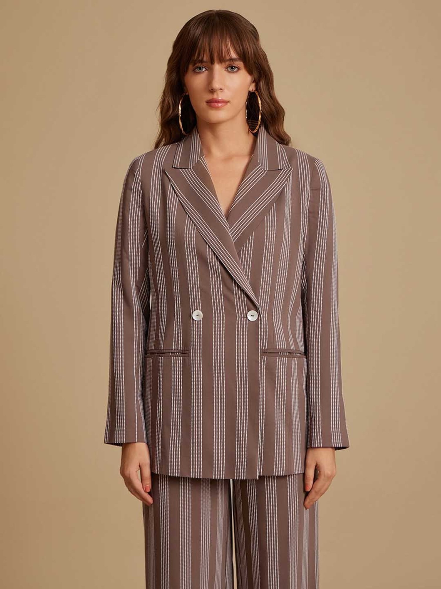 Kazo Sage Green Textured Blazer