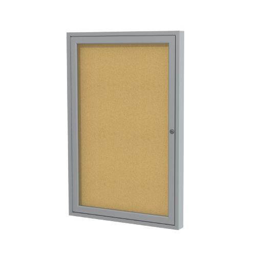 GHENT PA13624K Enclosed Cork Bulletin Board 36" x 24", 1 Door