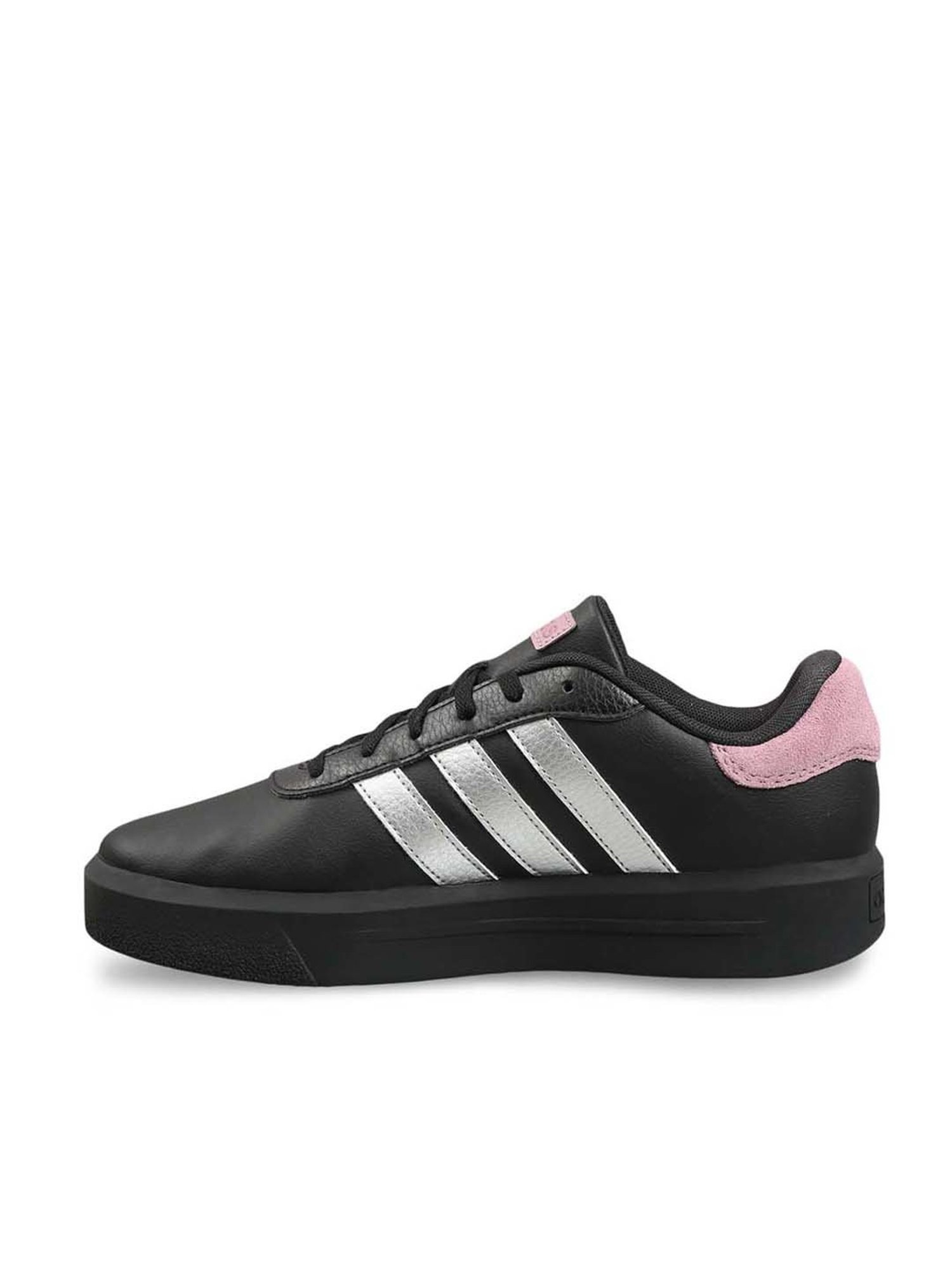 Adidas Women's Court Platform Black Skateboarding Shoes