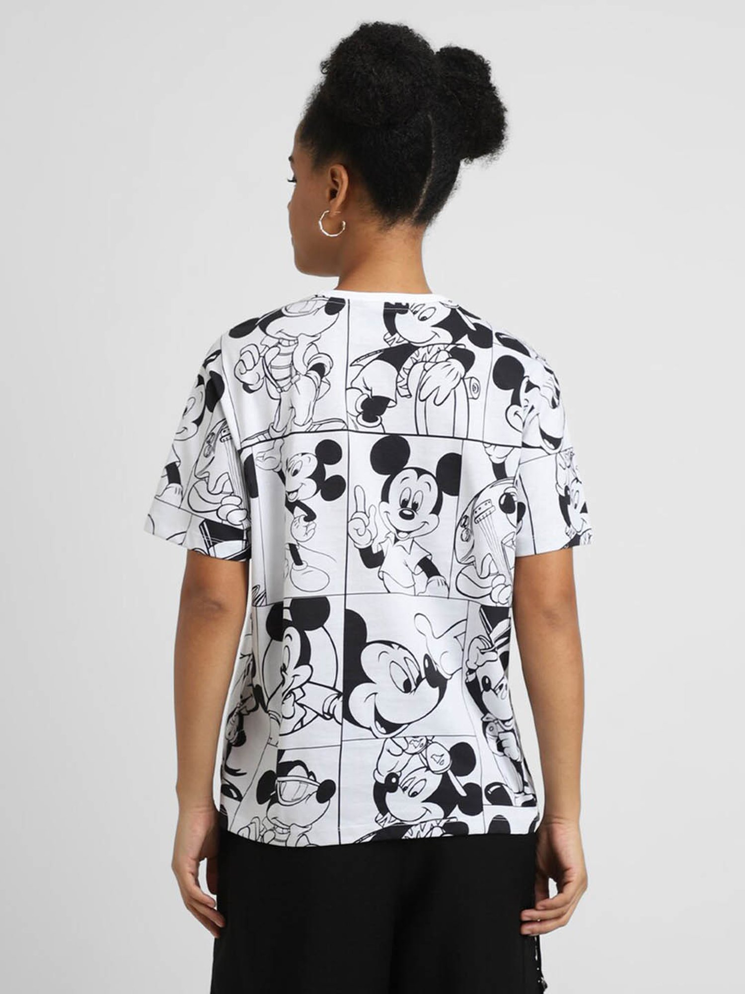 Forever 21 White Cotton Printed T-Shirt