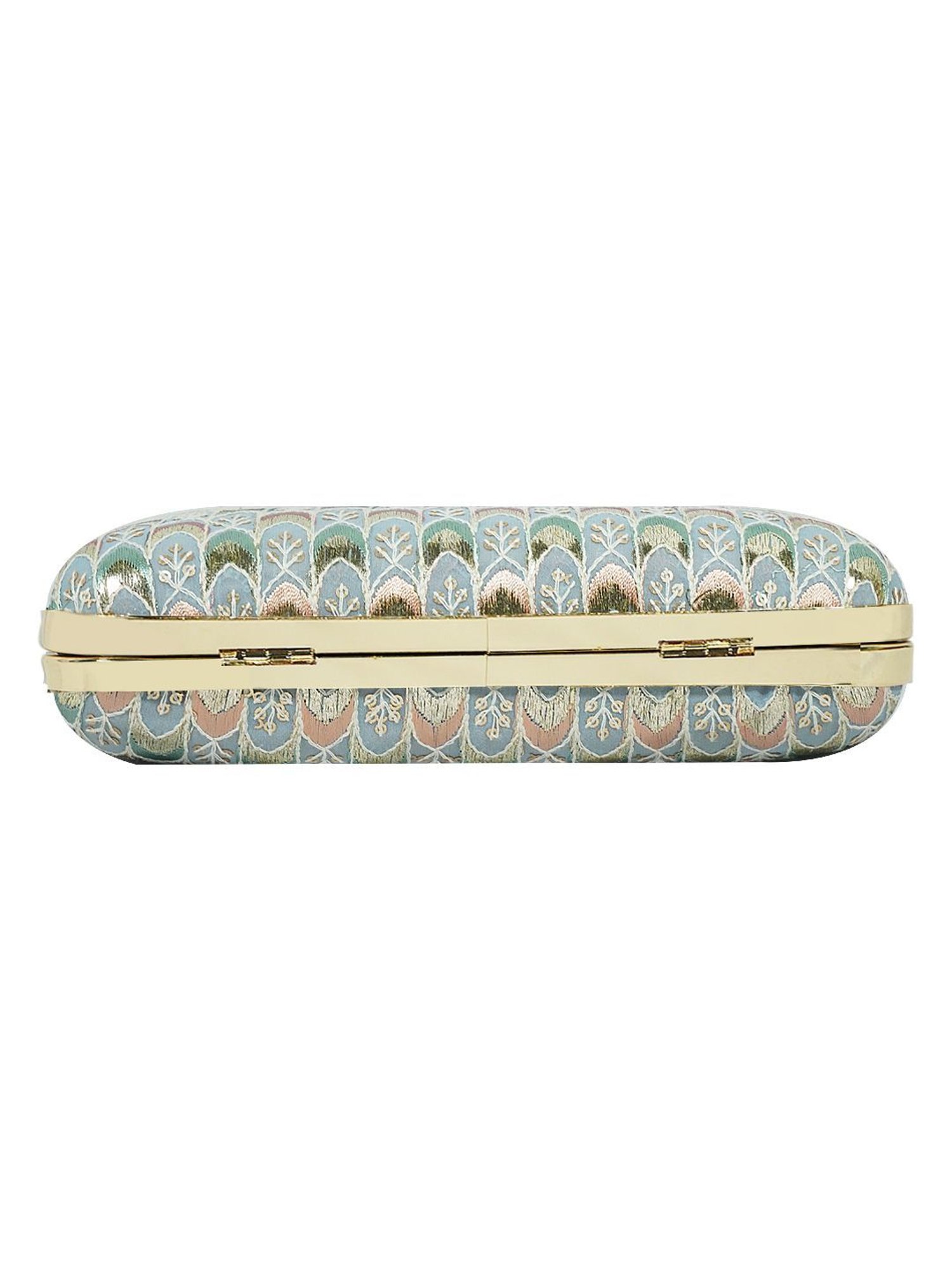 Horra Sky Blue Embellished Clutch
