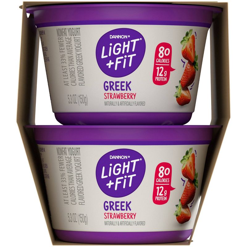 Dannon Light and Fit Strawberry Flavored Greek Yogurt - 4ct/5.3oz