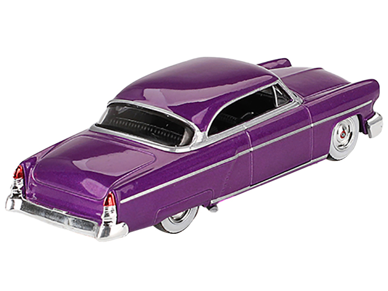 1954 Lincoln Capri "Christmas Hot Rod 2024 Edition by Tim Sadchikov" #24 Blue Metallic with Christmas Graphics and Lincoln Capri Tree Ornament Limited Edition to 9999 pieces Worldwide 1/64 Diecast Model Car by Mini GT