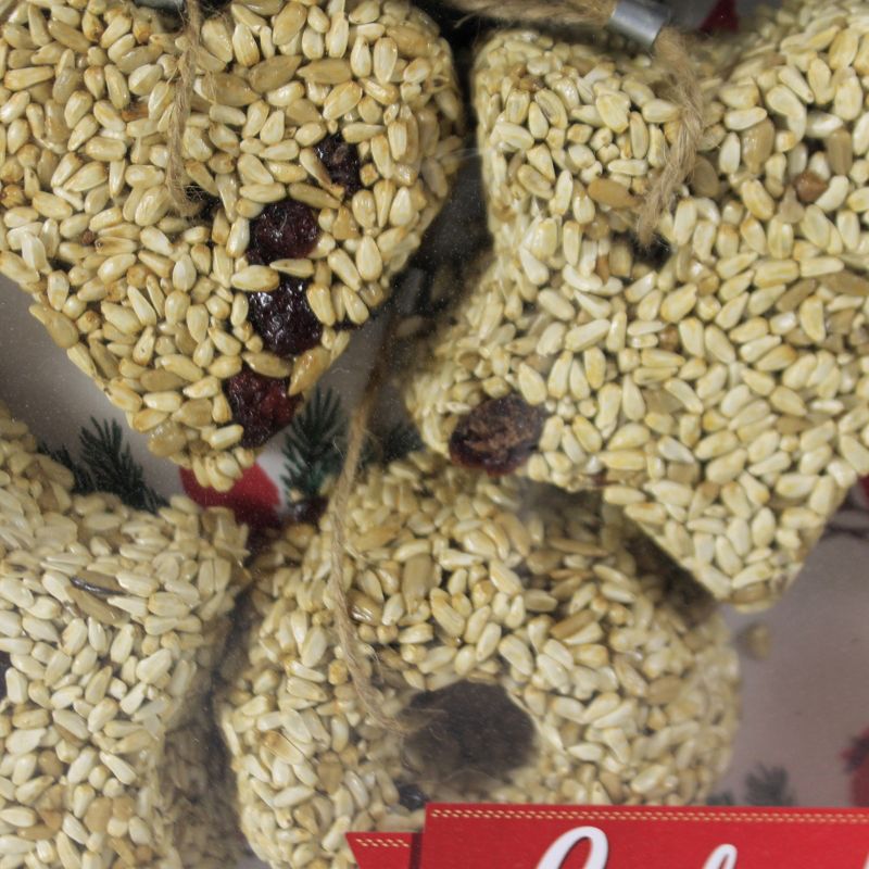 Home & Garden 3.5" Holiday Seed Garland Star Heart Mr Bird  -  Bird And Wildlife Food