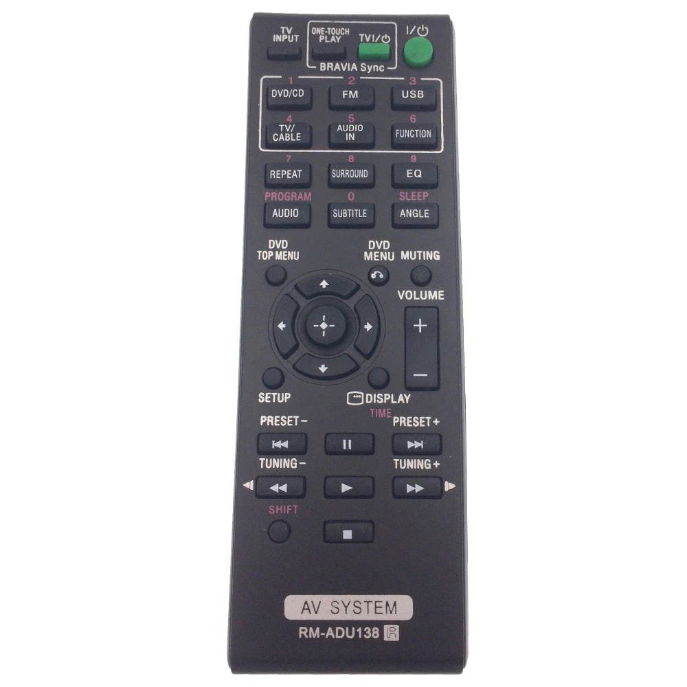 RM-ADU138 AV Receiver Remote Control For SONY DVD Home theater System DAV-TZ140 HBD-TZ140 SS-CT121 SS-WS121