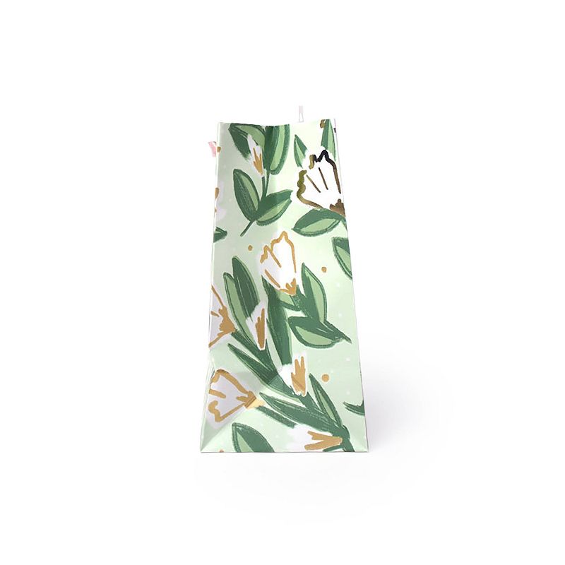 Large Floral Gift Bag with Foil White/Green/Gold - Spritz™