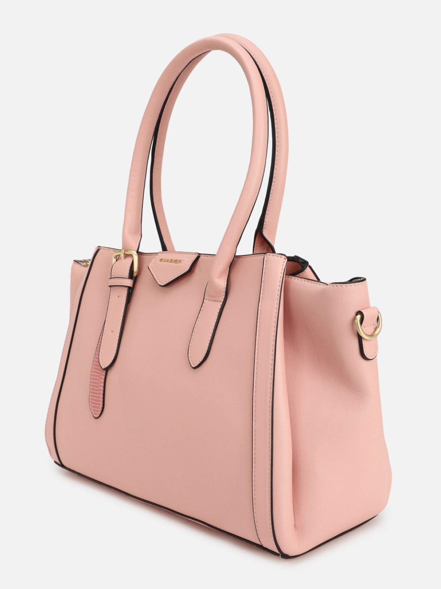 Van Heusen Pink PU Solid Shoulder Handbag