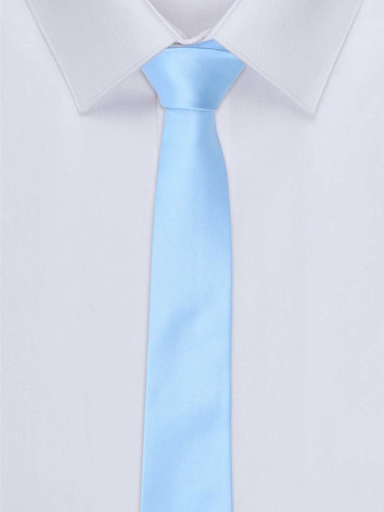 Peter England Blue Solid Tie