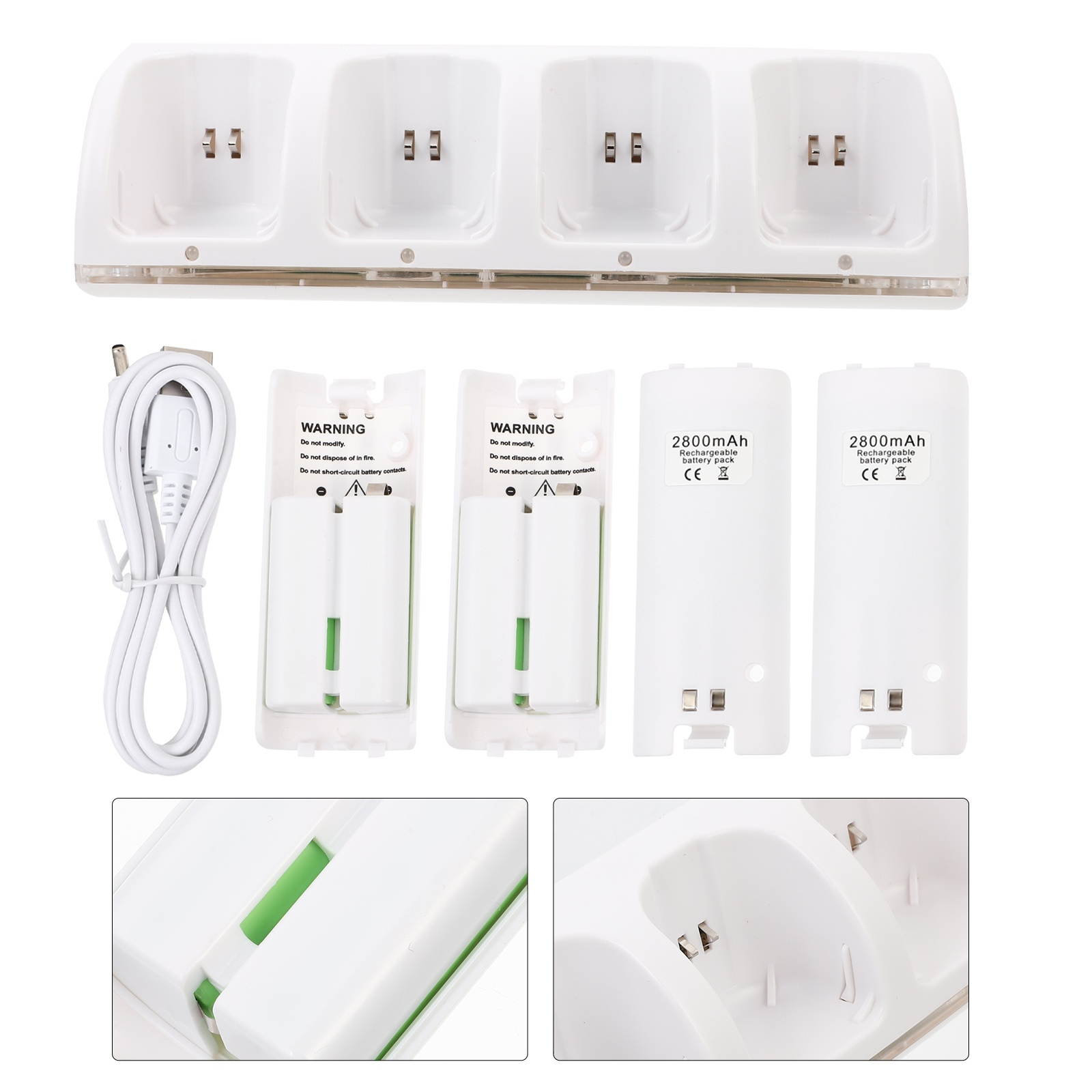 1 Set Professional Durable Battery Adapter Battery Charger 4 Slots Battery Socket