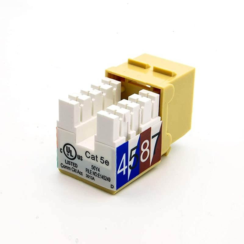 Cat.5E RJ45 110 Type Keystone Jack (50-Pack, Ivory)