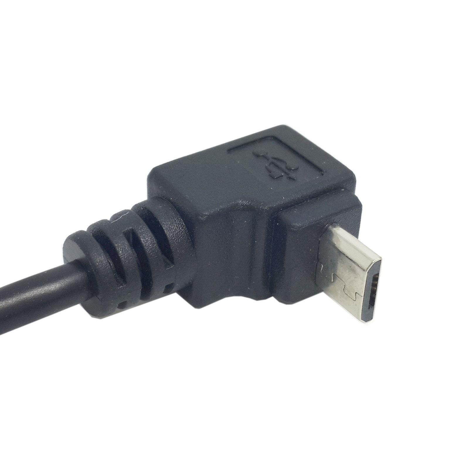 2pcs Down angled 90 D Micro USB to USB Data Charge Cable for S5 i9300 N7100