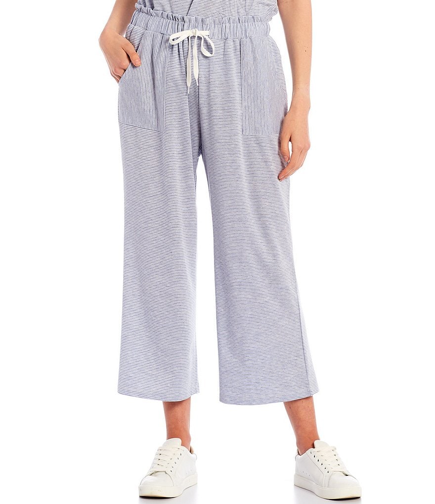 Honey & Sparkle Stripe Pocket Gaucho Pants