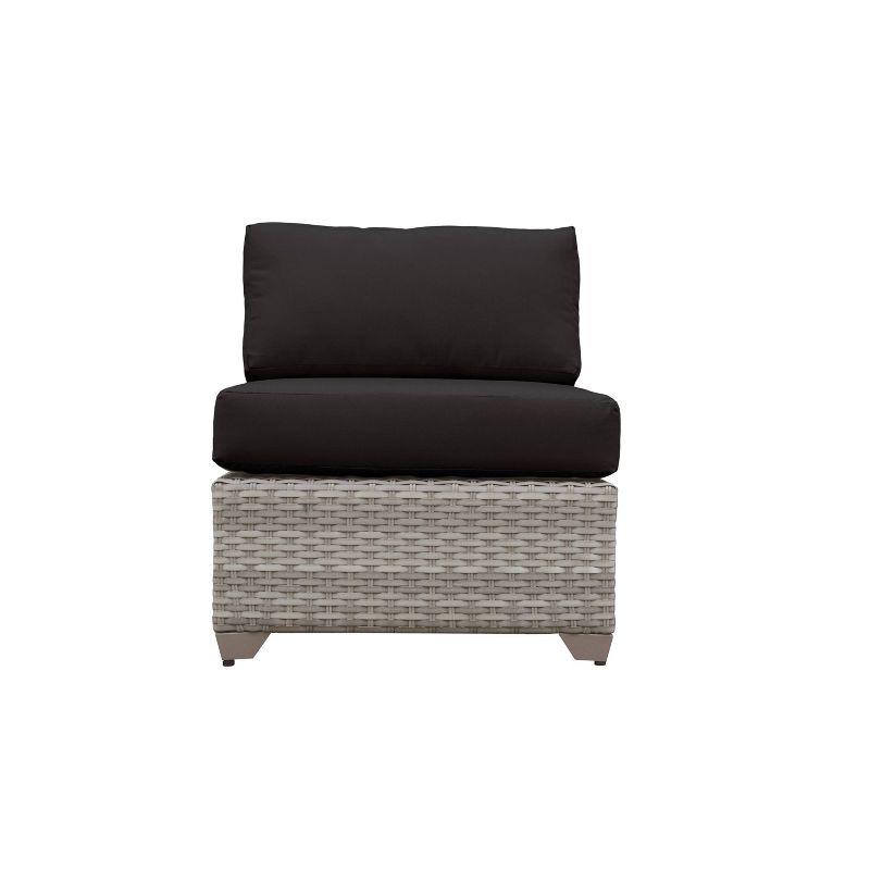 Farimont 8pc Patio Sectional Seating Set with Cushions - Black - TK Classics