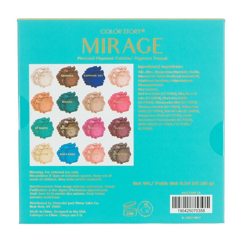 Color Story Pressed Pigment Eyeshadow Palette - Mirage - 0.32oz