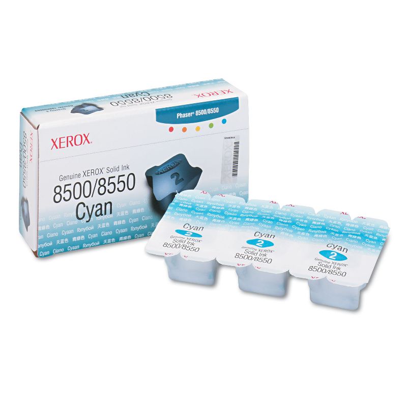 Xerox 108R00669 Solid Ink Stick 1033 Page-Yield 3/Box Cyan 