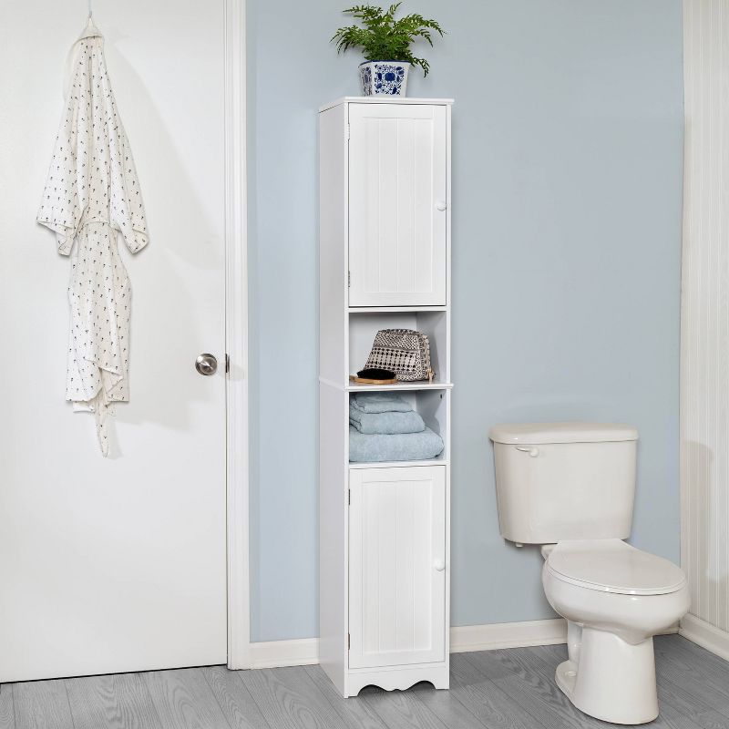 Bathroom High Cabinet White - Honey Can Do