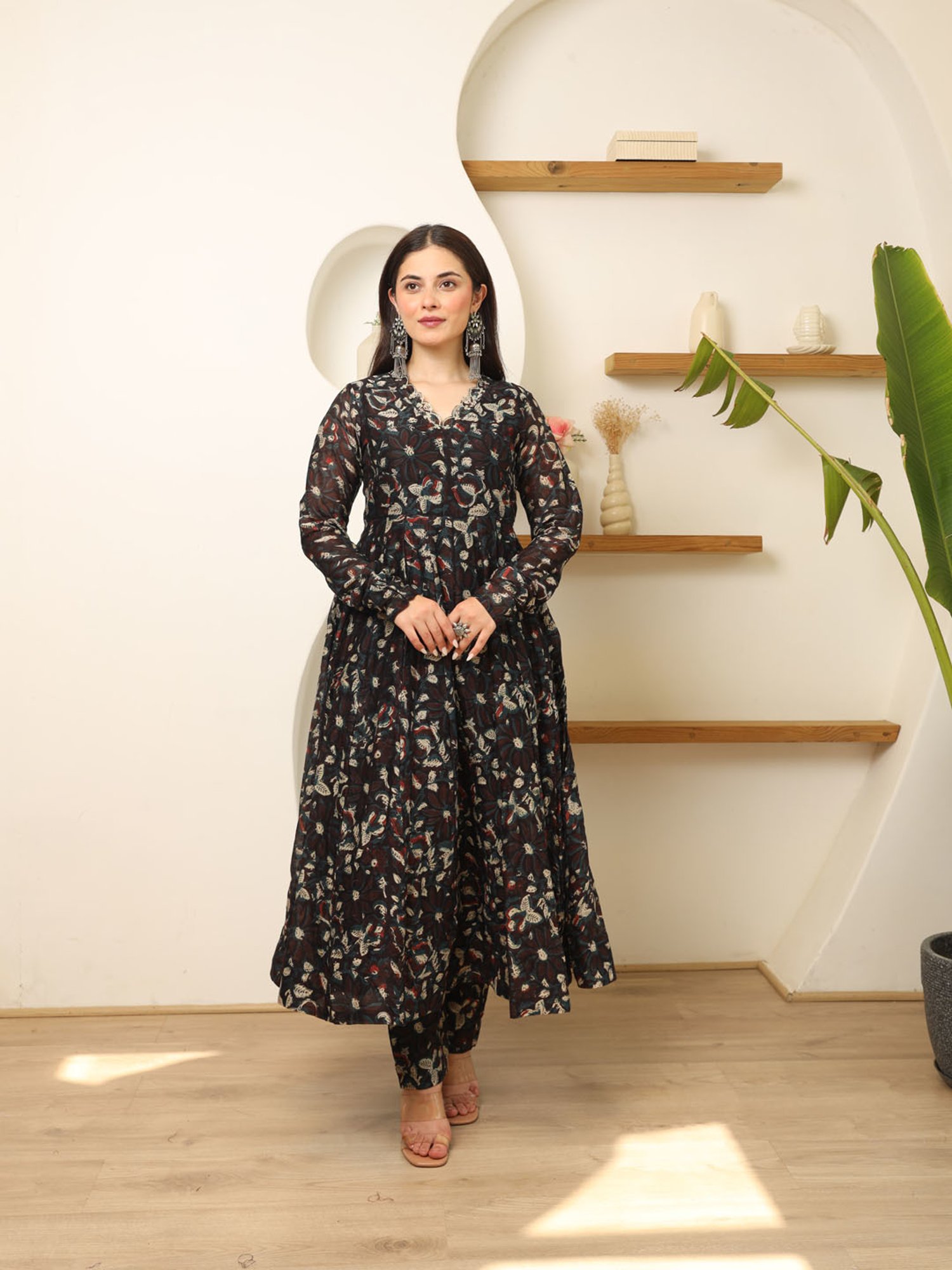 Asrumo Midnight Elegance Anarkali Suit Set