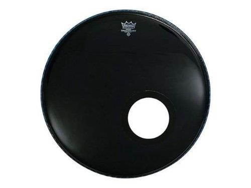remo p31020esdm 20inch ebony powerstroke 3 bass drumhead with 5inch black dynamo