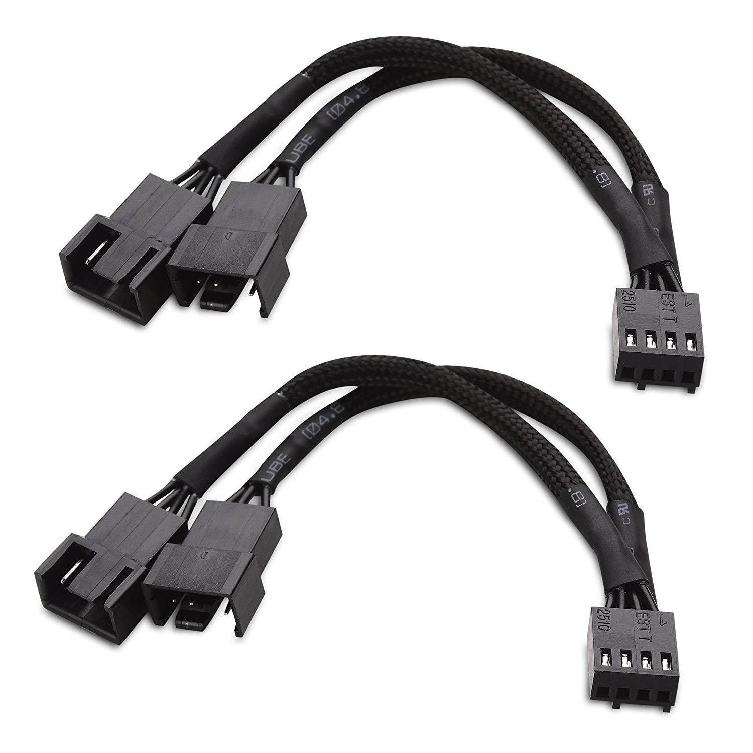 Cable Matters (2-Pack) PWM 2-Fan Splitter Cable - 4 Inches