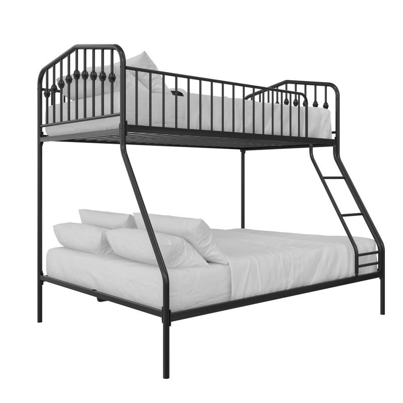 Twin/Full Kids' Bushwick Metal Bunk Bed Black - Novogratz