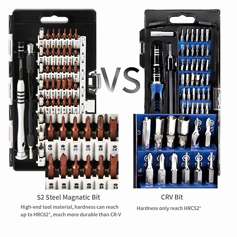 70 in 1 Precision Screwdriver Set Professional Electronics Repair Tool Kit with 56 Bits Magnetic Driver Kit Anti Static Wrist Band Spudgers for Tablet Macbook PC iPhone Xbox Game Console