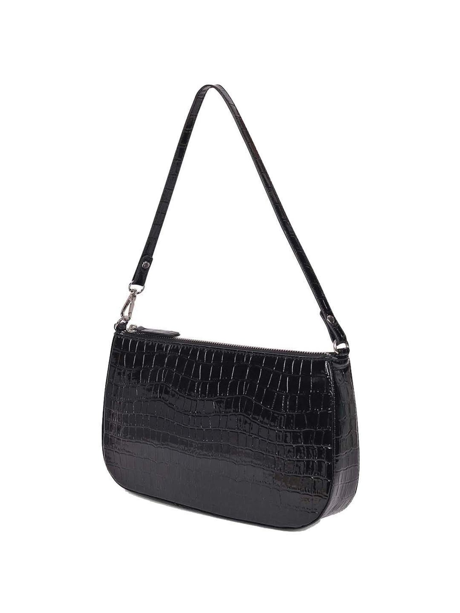 BELWABA Black Textured Small Shoulder Bag