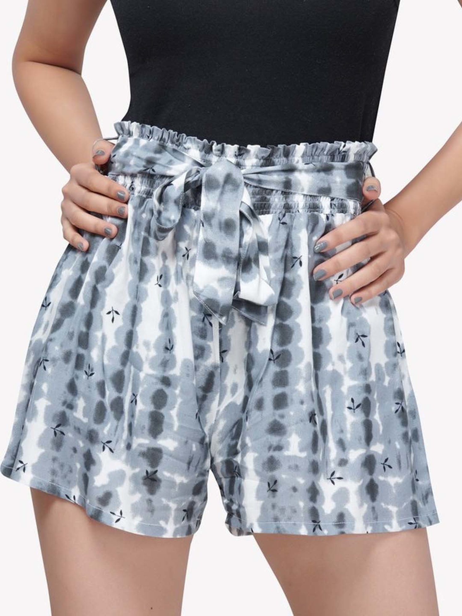 VASTRADO Grey Tie & Dye Shorts