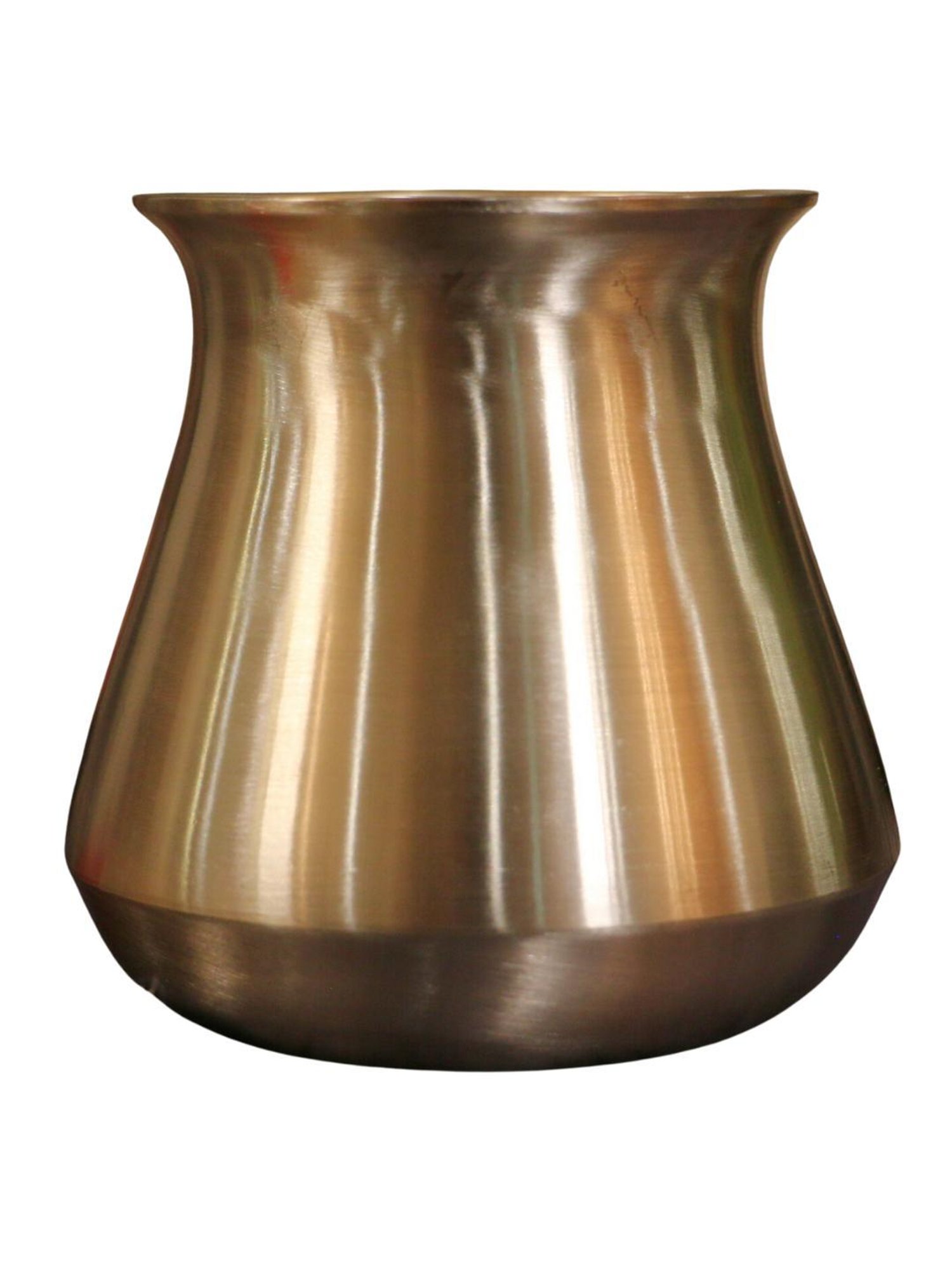 Ambi Elegant Satari Pure 100% Kansa Water Health Lota - 4.5 X 4.5 X 4 Inches (Big)