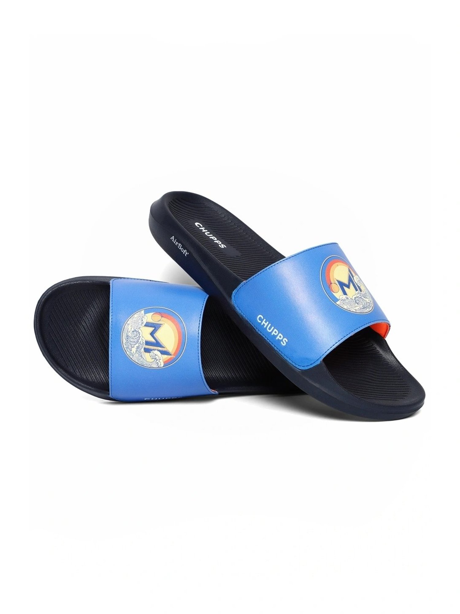 Chupps Men's Mumbai Indians Blue Slides