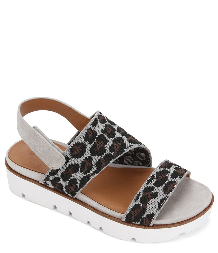 Gentle Souls Lavern Leopard Print Knit Sandals