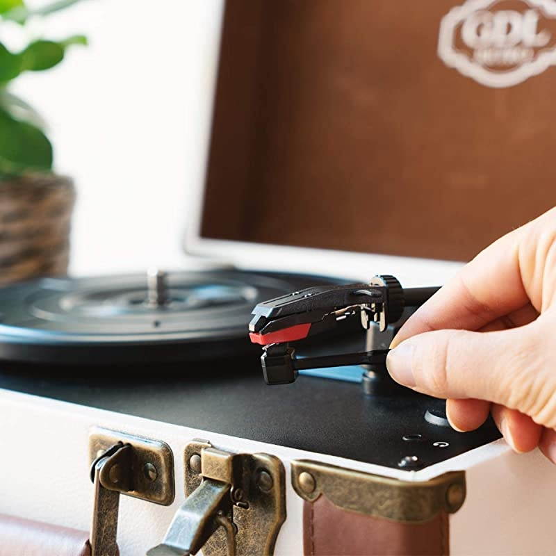 Carbon Fiber Stylus Brush - Velvet Anti Static Cleaning Brush for Vinyl Record Player Turntable Needle - Tool for DJ and Music Lovers - Black