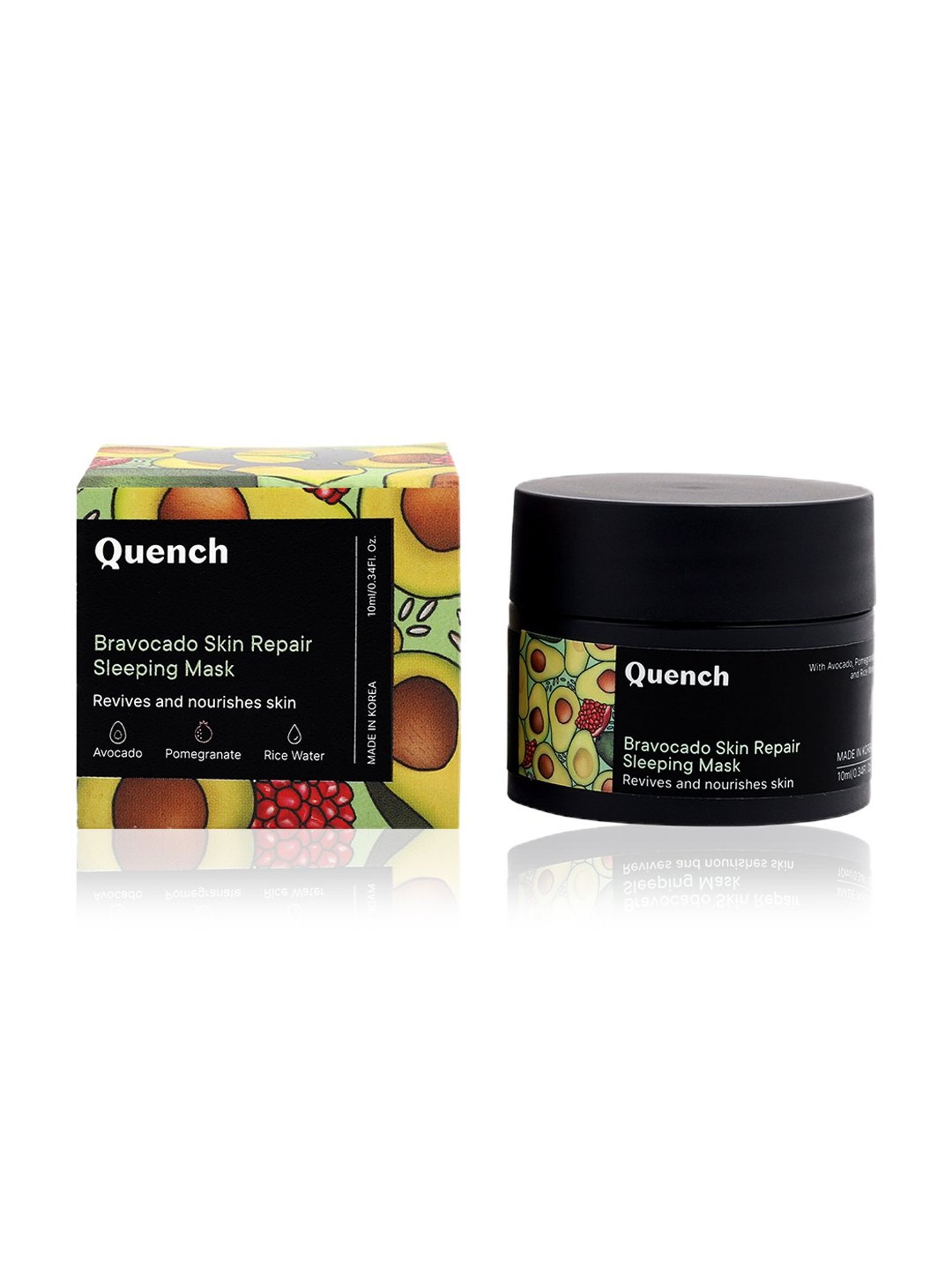 Quench Botanics Bravocado Skin Repairing Sleeping Mask - 10 ml