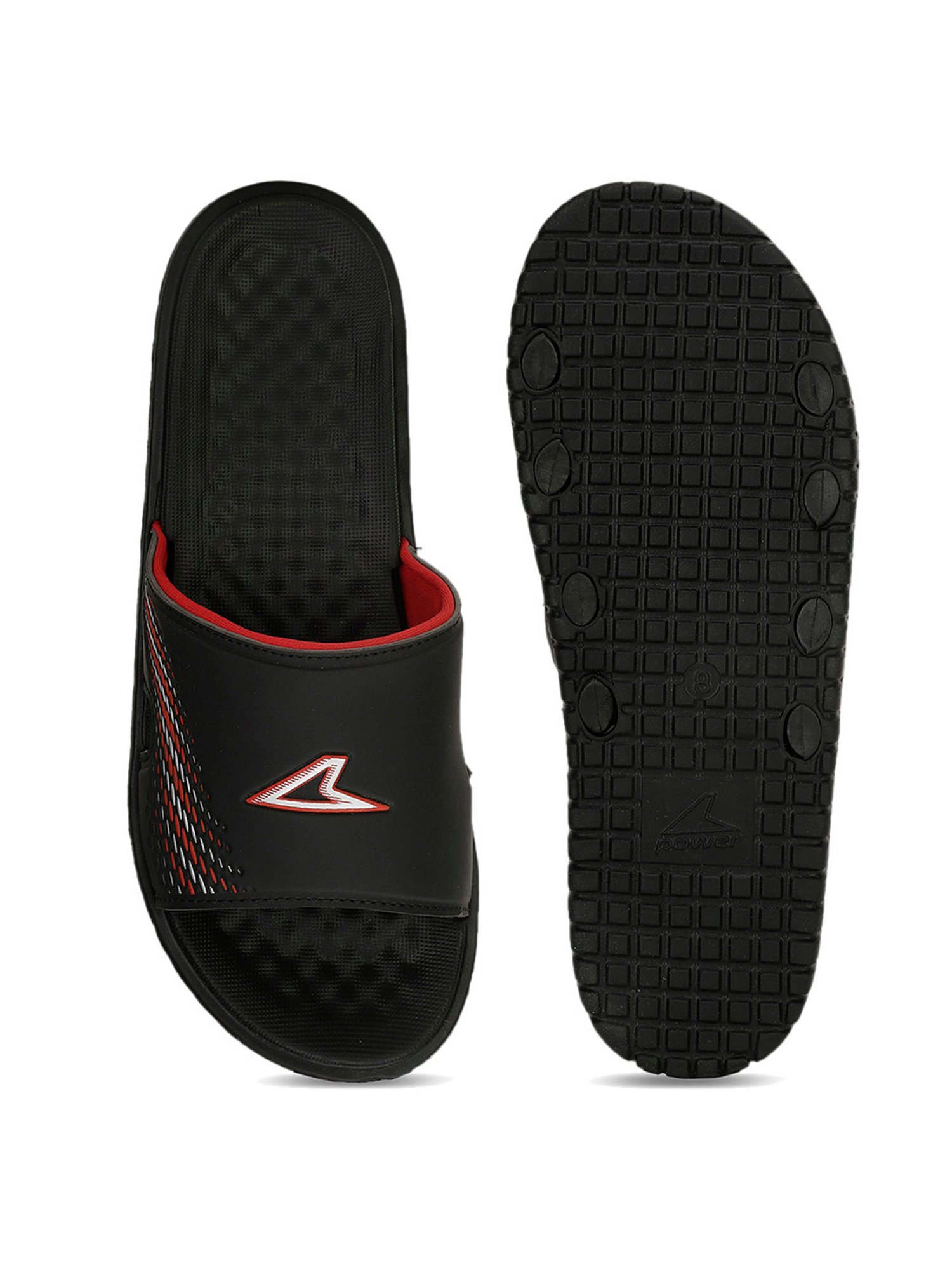Power by Bata Men's MIAMI Black Slides