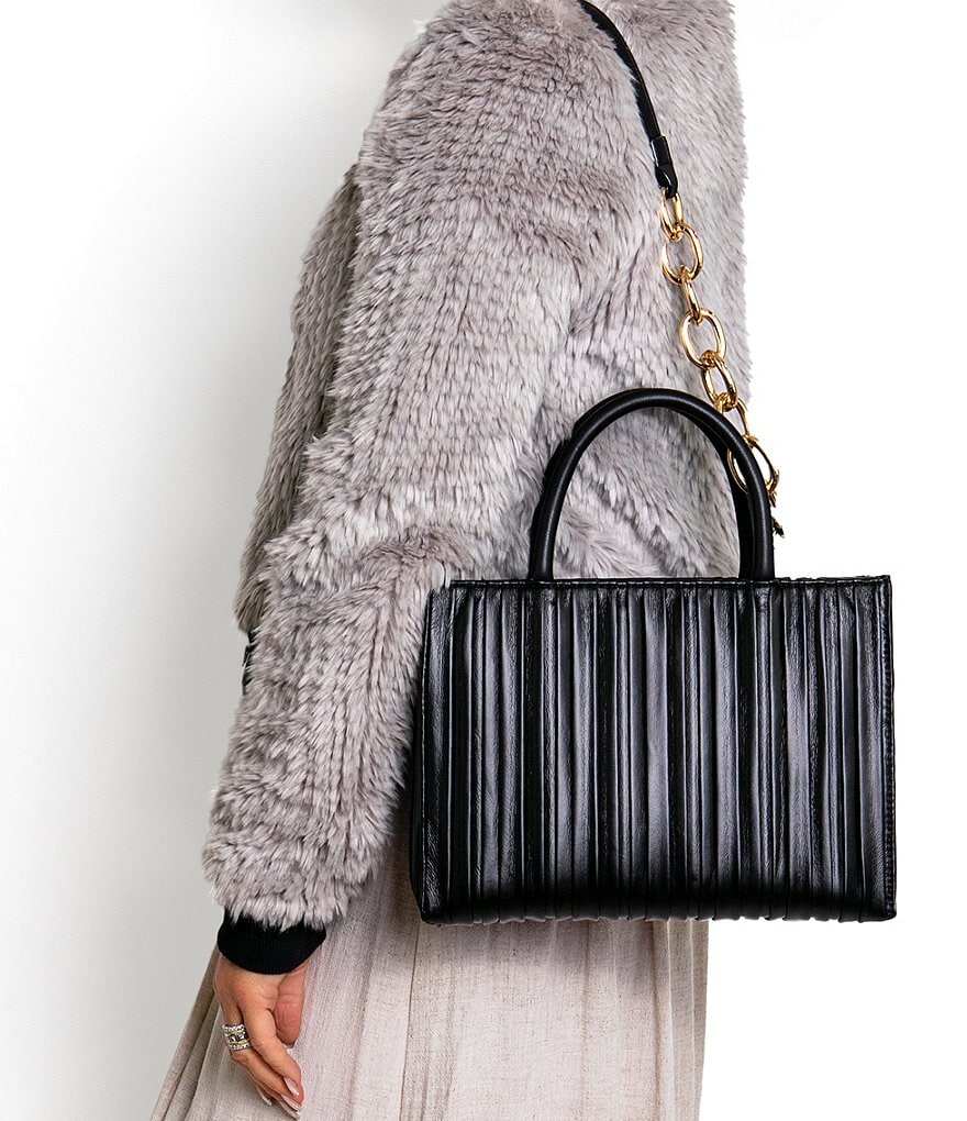 House of Want We Gram Small Pleated Chain Strap Tote Bag