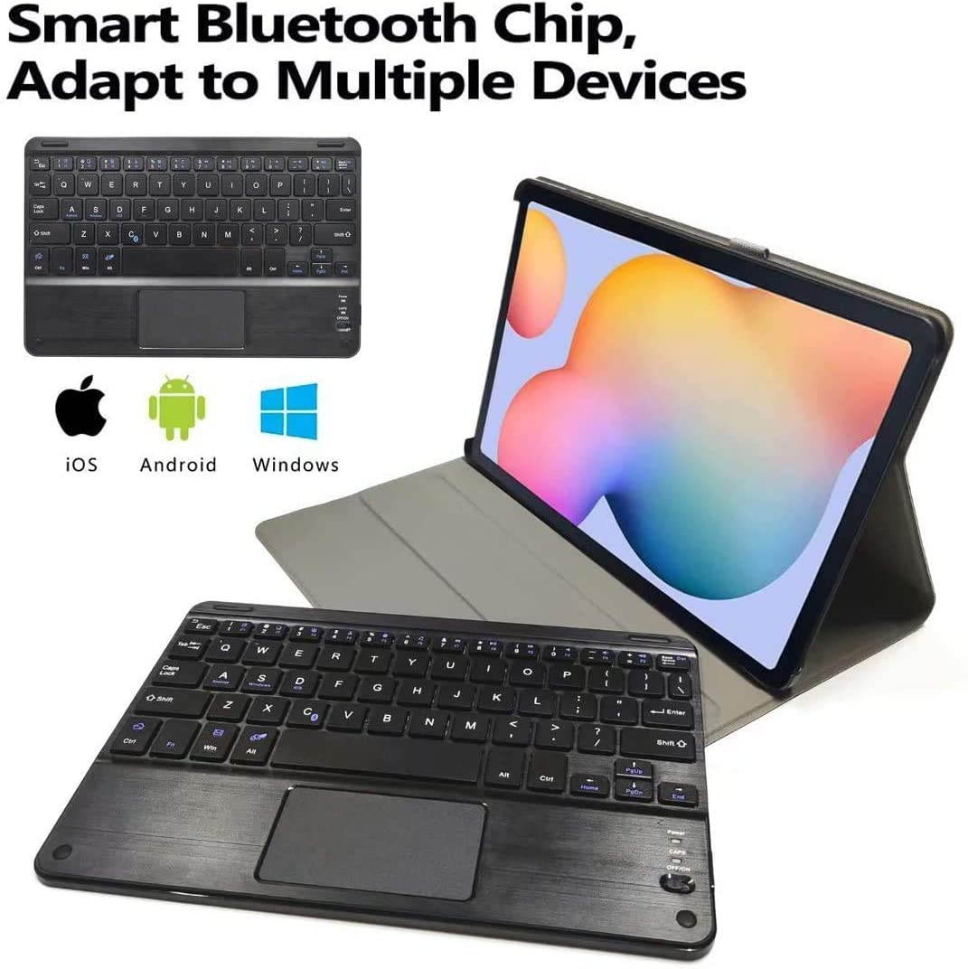 Keyboard Case for Samsung Galaxy Tab S7 Plus 12.4 inch 2020 Removable Wireless Keyboard Trackpad with Leather Cover for Samsung Galaxy Tab S7+ Mdoel SM-T970 / T975 / T976