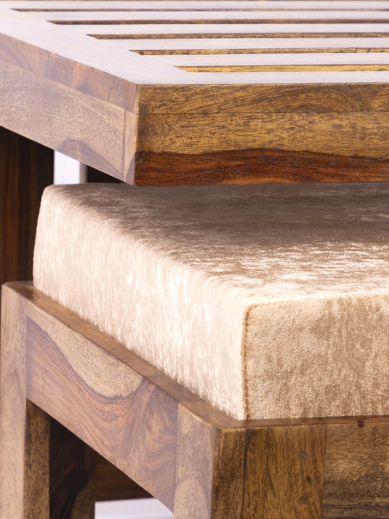 Ikiriya Irish Brown & Beige Wood Coffee Table