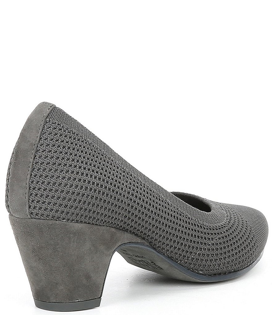 Eileen Fisher Kiss Stretch Fabric Block Heel Pumps