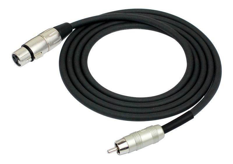 6ft Kirlin Original XLR 3-Pin Female to RCA Male 24awg OFC Patch Cable, XR-4006K