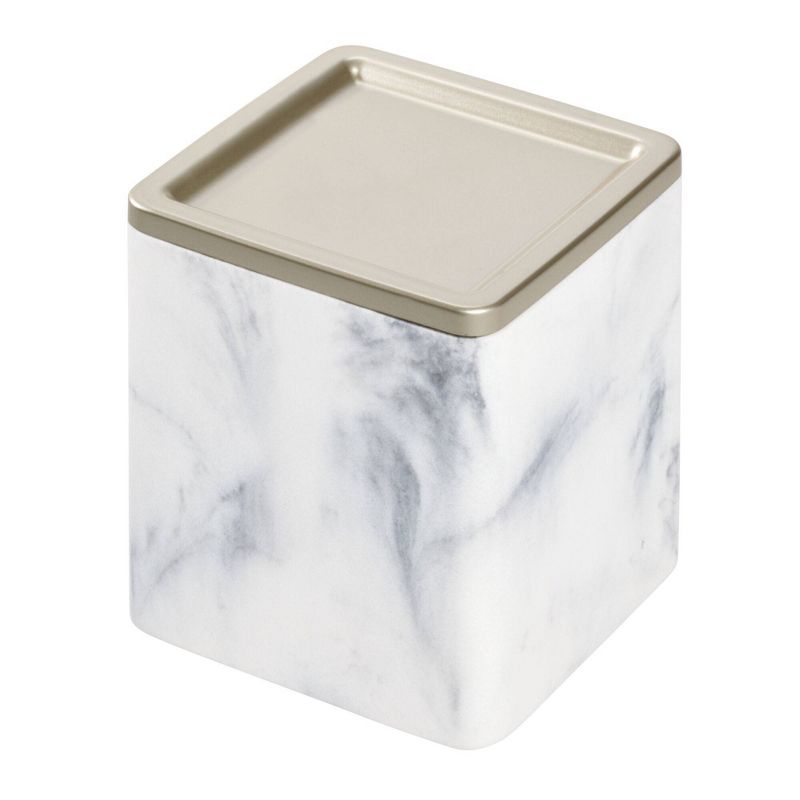 Dakota Bath Canister White - iDESIGN