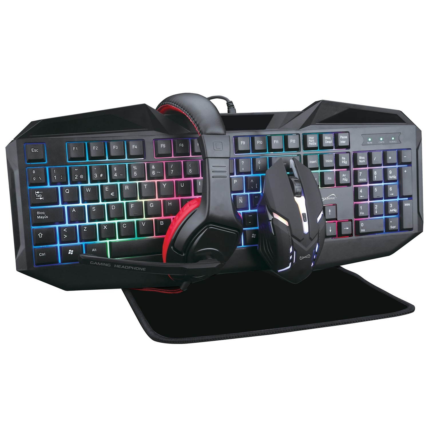 Supersonic SC-440GK LED Gaming Mechanical Keyboard with Mouse and Headset