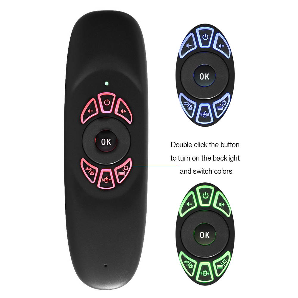 2.4G Backlight Air Mouse Wireless Keyboard 6-Axis Remote Control Motion Sense for Mini PC Smart TV Android TV Box Projector