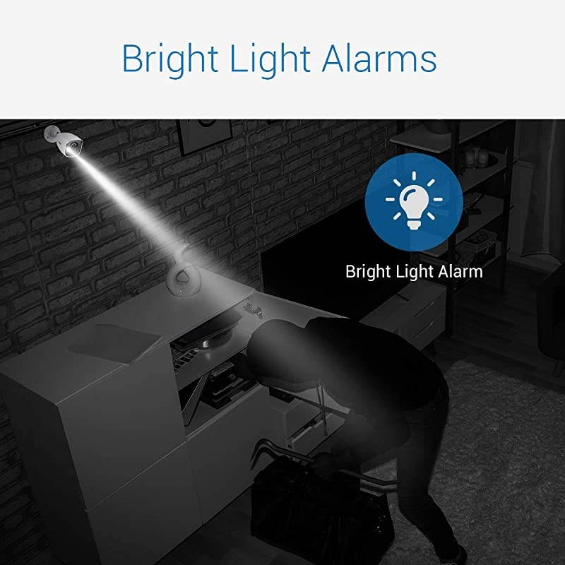 S300 8CH H.265+ Security Camera System 5MP Lite DVR with 1TB Hard Drive, 4&times;1080P PIR CCTV Camera for Outdoor Indoor Use, White Light Alarm, Email Alert with Snapshots, IP67 Weatherproof